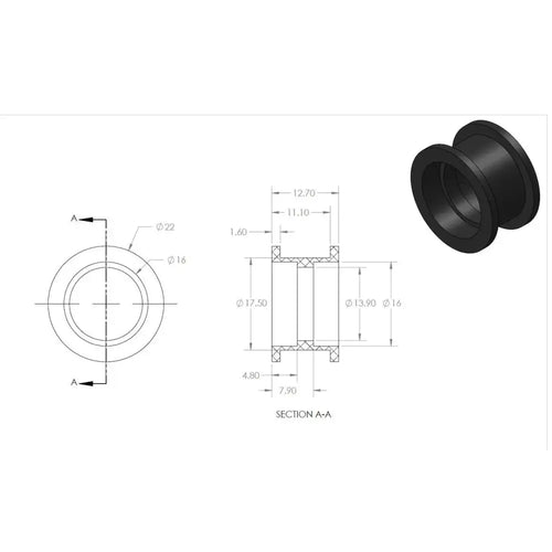 3D Printing Canada GT2-6 POM Idler Pulley With 625ZZ Bearing