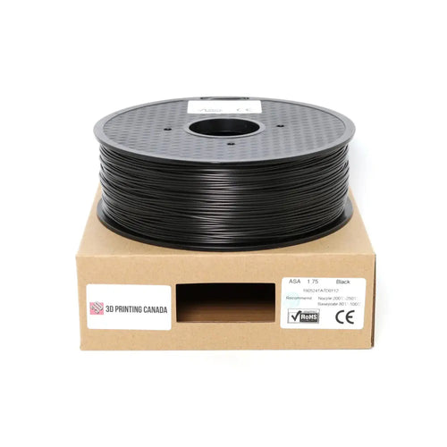 Black Standard ASA Filament 1.75mm 1kg