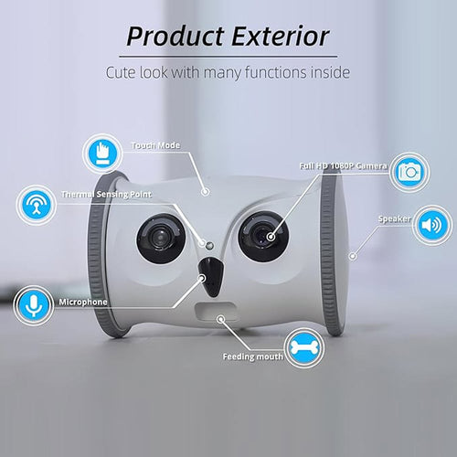 Movable Full HD Pet Camera with Treat Dispenser