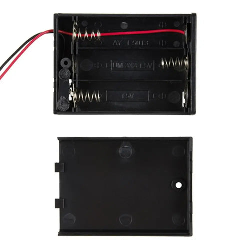 Battery Holder 3xAA w/ Cover & Switch - JST Connector