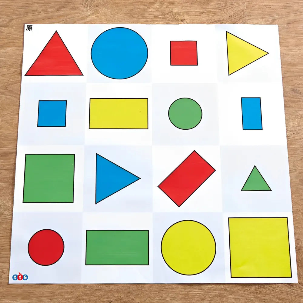 TTS Math &amp; Geometry Mat Bundle - Number Line, Shapes Colour &amp; Size, 3D Shapes Mats - Bee-Bot &amp; Blue-Bot Compatible Coding Robot Floor Mats - STEM Learning Set