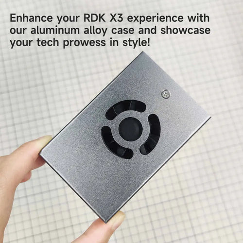 RDK X3 Aluminum Alloy Case with Cooling Fan(With Camera Bracket and Antenna)