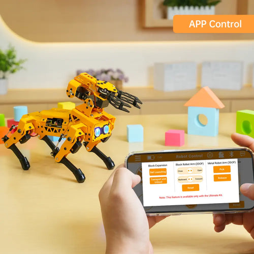 Hiwonder MechDog Pro Open-Source AI Robot Dog with Robot Arm, IoT, AI Voice &amp; Vision Interaction, Python, Arduino &amp; Scratch Programmable