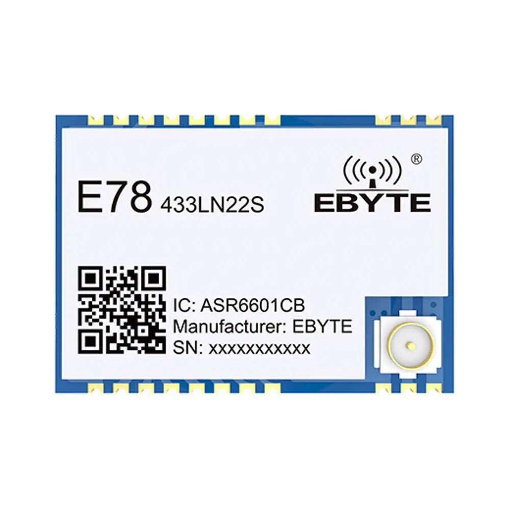 E78-433LN22S(6601) ASR6601 solution, low power consumption, wireless transparent transmission, LoRaWan node module