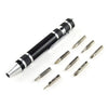 Black 8 in1 Precision Pocket Pen Screwdriver