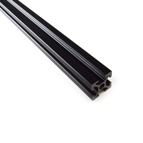 Black Aluminum Extrusion 20x20mm Square, 1m (2pk)