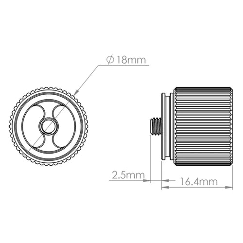 BlueRobotics Pressure Relief Valve Backfill Adapter