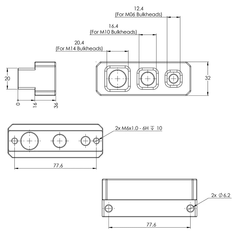 BlueRobotics WetLink Assembly Block