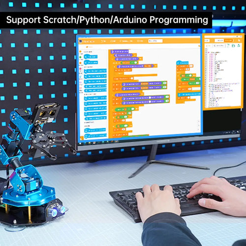 Hiwonder xArm AI Programmable Desktop Robot Arm with AI Vision &amp; Voice Interaction, Supports Arduino, Scratch &amp; Python, Sensor Expansion  (Starter Kit)