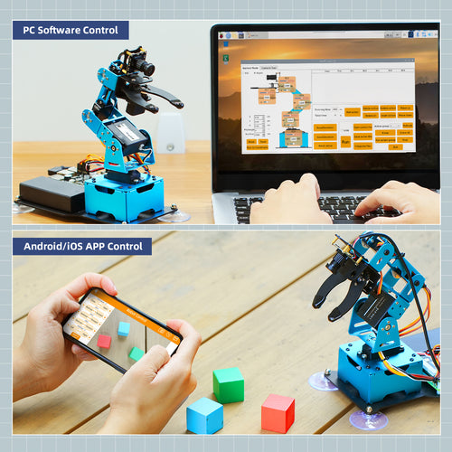 Hiwonder ArmPi mini 5DOF Vision Robotic Arm Powered by Raspberry Pi 5 Support Python OpenCV for Beginners (Raspberry Pi 5 4GB Included)