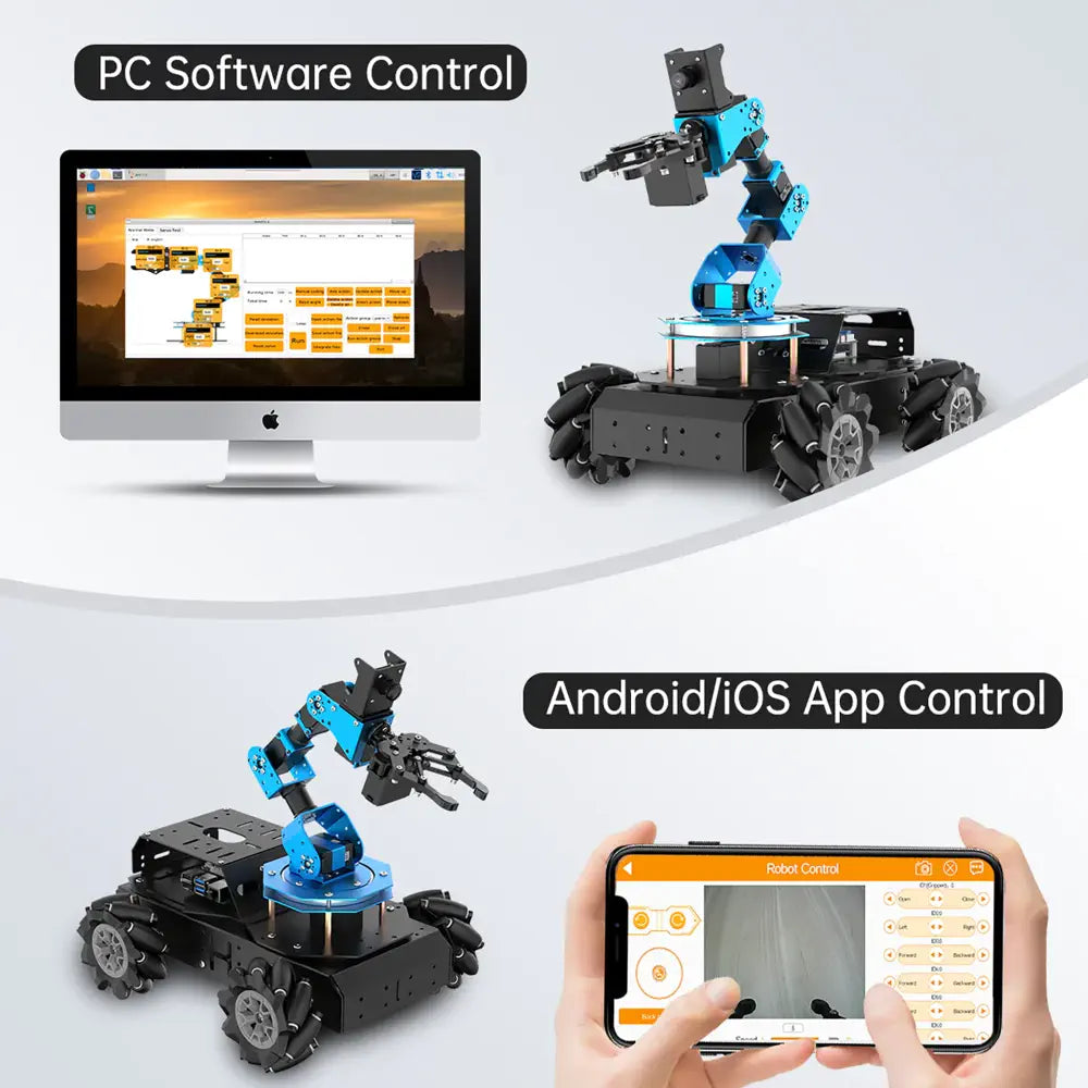 Hiwonder ArmPi Pro Raspberry Pi ROS Robotic Arm Developer Kit w/ 4WD ...