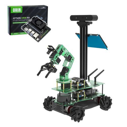 Yahboom Rosmaster X3 Plus 6-DOF Robotic Arm with AI Vision and Voice Control include Jetson Orin NX SUPER 16GB Board