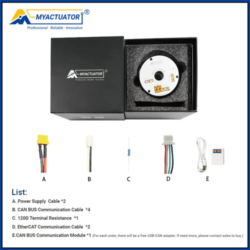 Myactuator RH-17-100-E-B-D with brake, military-grade cross roller bearing design, improved bending moment