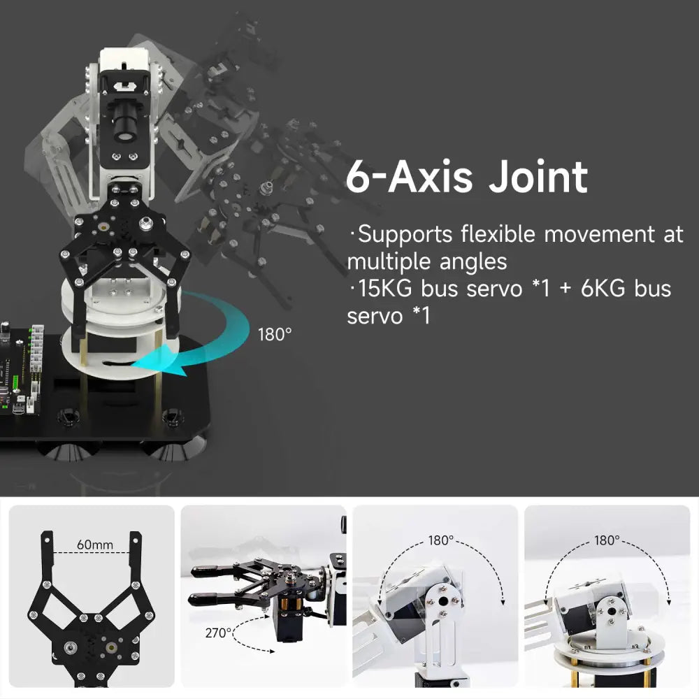 DOFBOT SE AI Vision Robotic Arm with ROS2 Python Programming (Virtual Machine system)-Standard Version