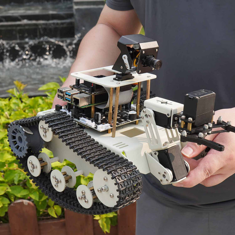 Transbot SE ROS Robot, Python Programming, HD Camera for Raspberry Pi (w/ Board)
