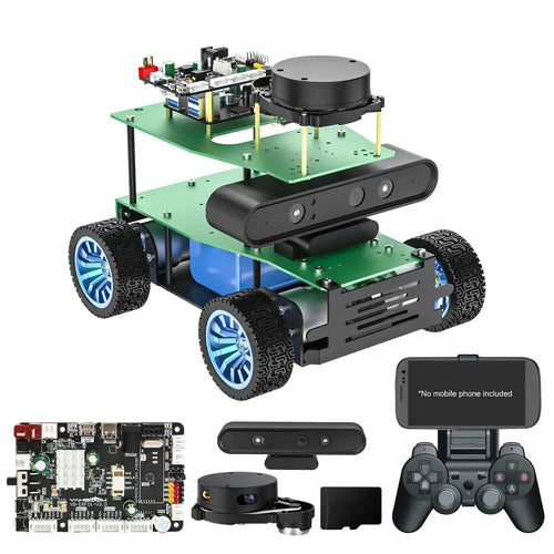 Yahboom ROSMASTER X1 AI Robot RaspberryPi 5 Python Programmable Visual Recognition Mapping Navigation Radar Tracking(Basic Ver No RPi Board)
