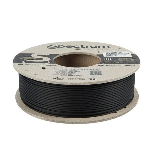 Traffic Black - 1.75mm Spectrum Filament Light Weight PLA - 0.25 kg