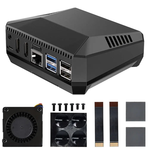 Raspberry Pi 5 Argon ONE V3 M.2 Aluminm Case Kit Built-in 30mm PWN Cooling Fan