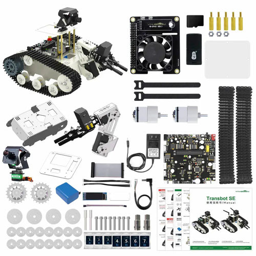 Transbot SE ROS Robot, Python Programming, HD Camera for Raspberry Pi 5(w/o Board)