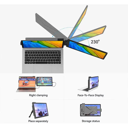 Crowview Ultimate 14in Portable Ultralight Dual Monitor for 13-16.5in Laptops (US)