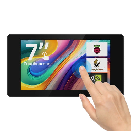 CrowVision 7in Touch Screen HDMI 1024x600 IPS for RPi, LattePanda, Beaglebone, Jetson (US-Stecker)