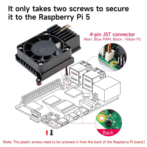 Yahboom self-design Active Cooler for Raspberry Pi 5(Better heat dissipation than official radiators)