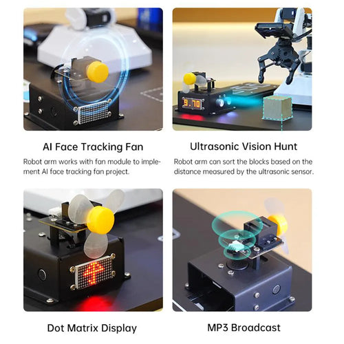 Hiwonder AiArm Vision Robot Arm Kit for Education Demonstration Support Scratch and Python