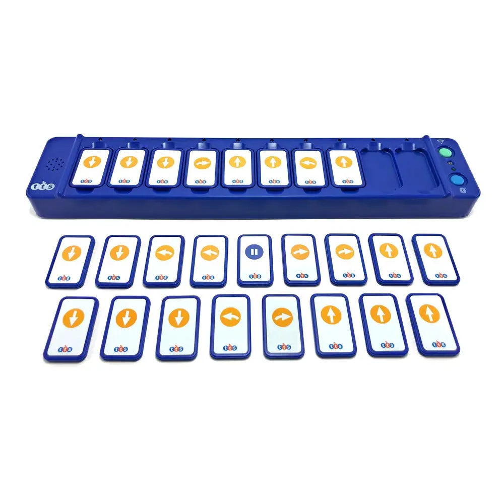 Tactile Code Reader with 25 Tactiles - Compatible with Blue-Bot &amp; Rugged Robot Coding Toys - Bluetooth, Rechargeable, Debug Friendly Programming Tool for Kids