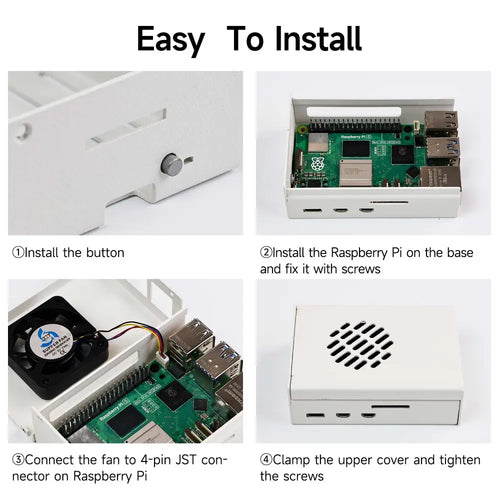 Raspberry Pi 5 Metal Case with PWM Cooling Fan