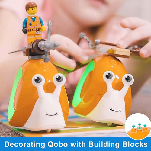 Robobloq Qobo Snail Coding Robot w/ Puzzle Card for Kids Aged 3+ Years