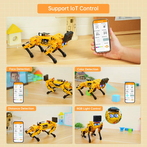 Hiwonder MechDog Pro Open-Source AI Robot Dog with Robot Arm, IoT, AI Voice &amp; Vision Interaction, Python, Arduino &amp; Scratch Programmable