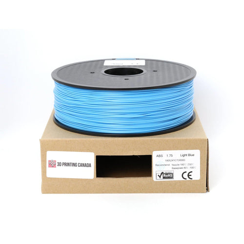 3D Printing Canada Light Blue - Standard ABS Filament - 1.75mm, 1kg
