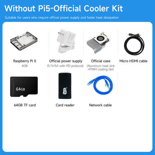 Raspberry Pi 5 board Official Cooler Kit (Without Raspberry Pi 5 board)