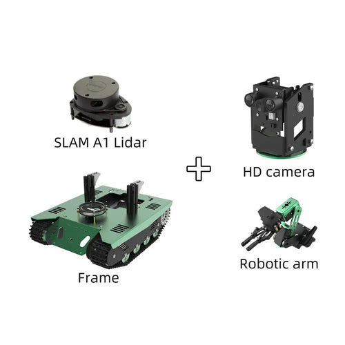 Yahboom Transbot ROS AI Robot for Jetson NANO 4GB with High Definition Camera and 3-DOF Robotic Arm(Jetson Nano Board NOT Include)