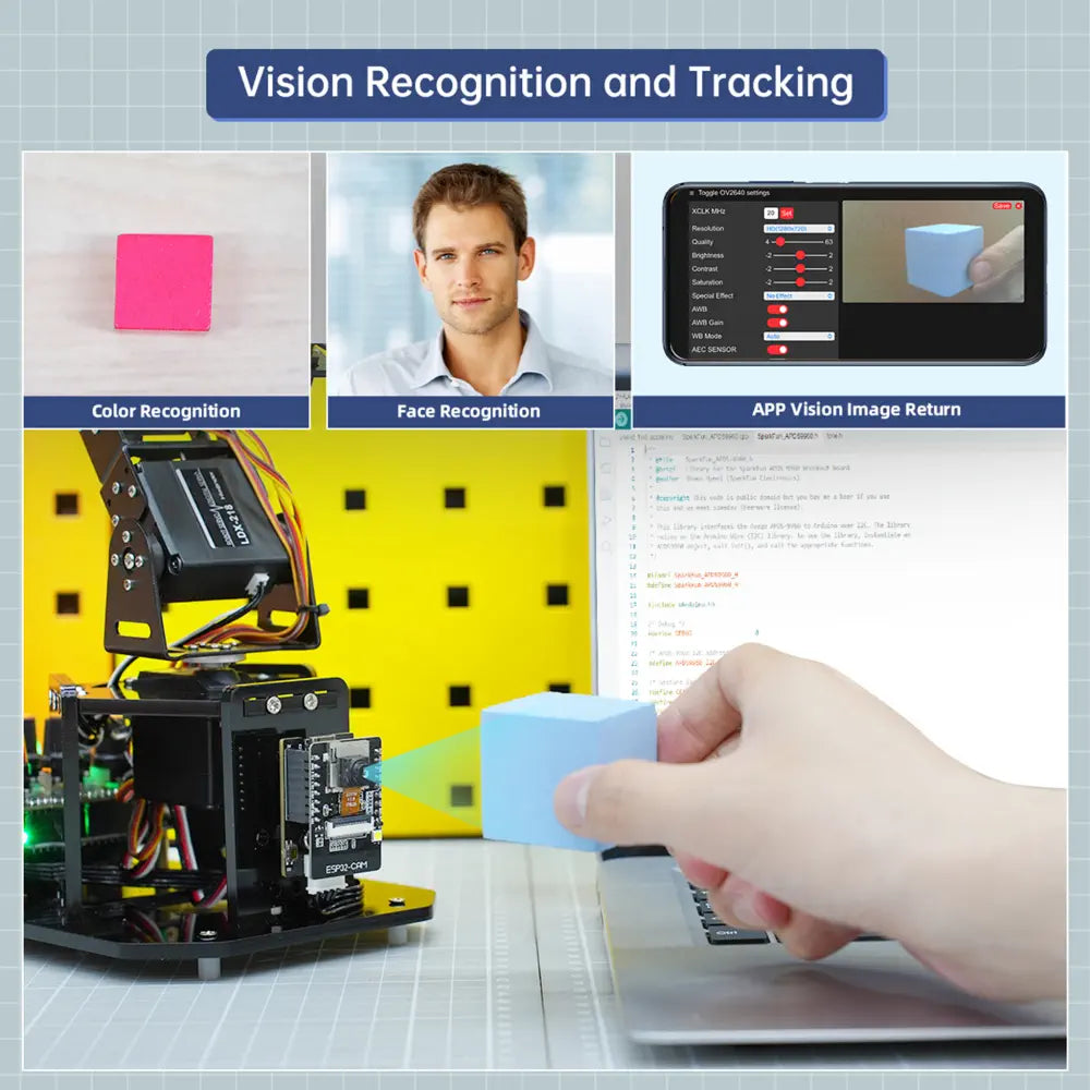 miniArm Open Source AI Robotic Arm Support Sensor Expansion, Arduino Programming (Starter Kit)