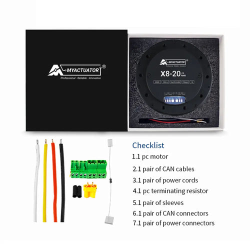 MYACTUATOR RMD X8pro V3, CAN Bus, Reduction Ratio 1:6, Helical Gear, w/ New Driver MC X 500O