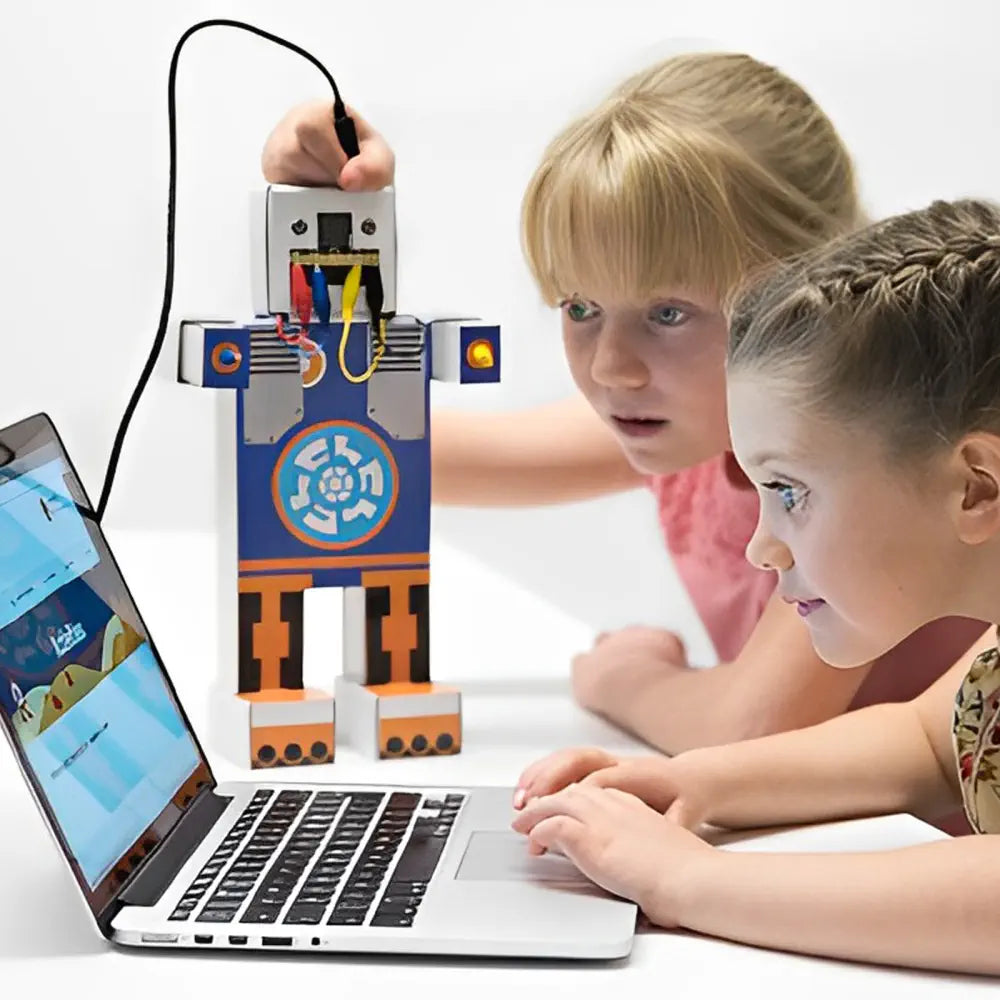 BinaryBots Cardboard to Code Robot Kit with BBC micro:bit - STEM Coding Robot Toy - Build Program Sensor Based Learning Robot - Educational Gift for Kids &amp; Schools | DIMM