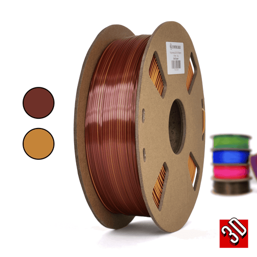 3D Printing Canada Gold/Copper - Polychromatic Dual Colour Silk PLA Filament - 1.75mm, 1 kg