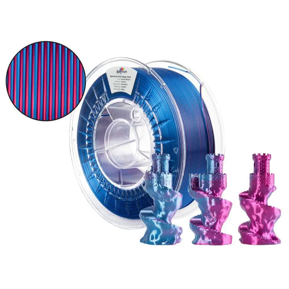 Aurora Bloom Spectrum PLA Magic SILK Filament 1.75mm 1kg