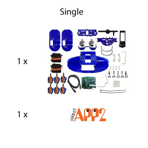 Ohbot 2.2 Kit,  Programmable Social Robot, DIY STEM Educational Coding Robotics for Ages 7+