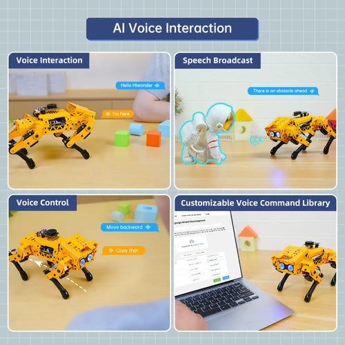 Hiwonder MechDog Pro Open-Source AI Robot Dog with Robot Arm, IoT, AI Voice &amp; Vision Interaction, Python, Arduino &amp; Scratch Programmable