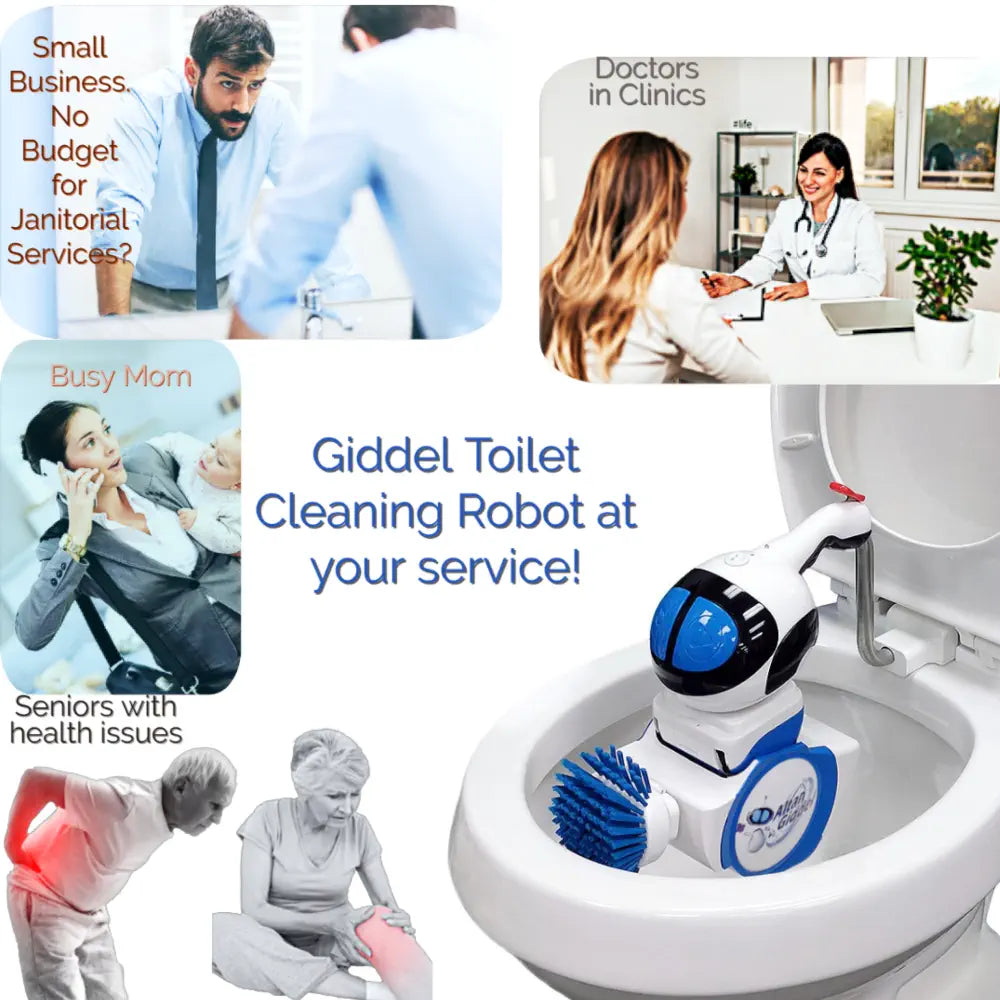 Giddel Toilet Cleaning Robot + Elongated Seat Kit