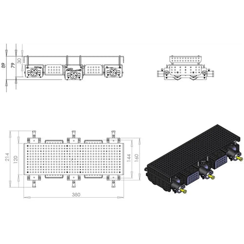 Dagu Wild Thumper 6WD All Terrain Chassis (Black, 75:1)