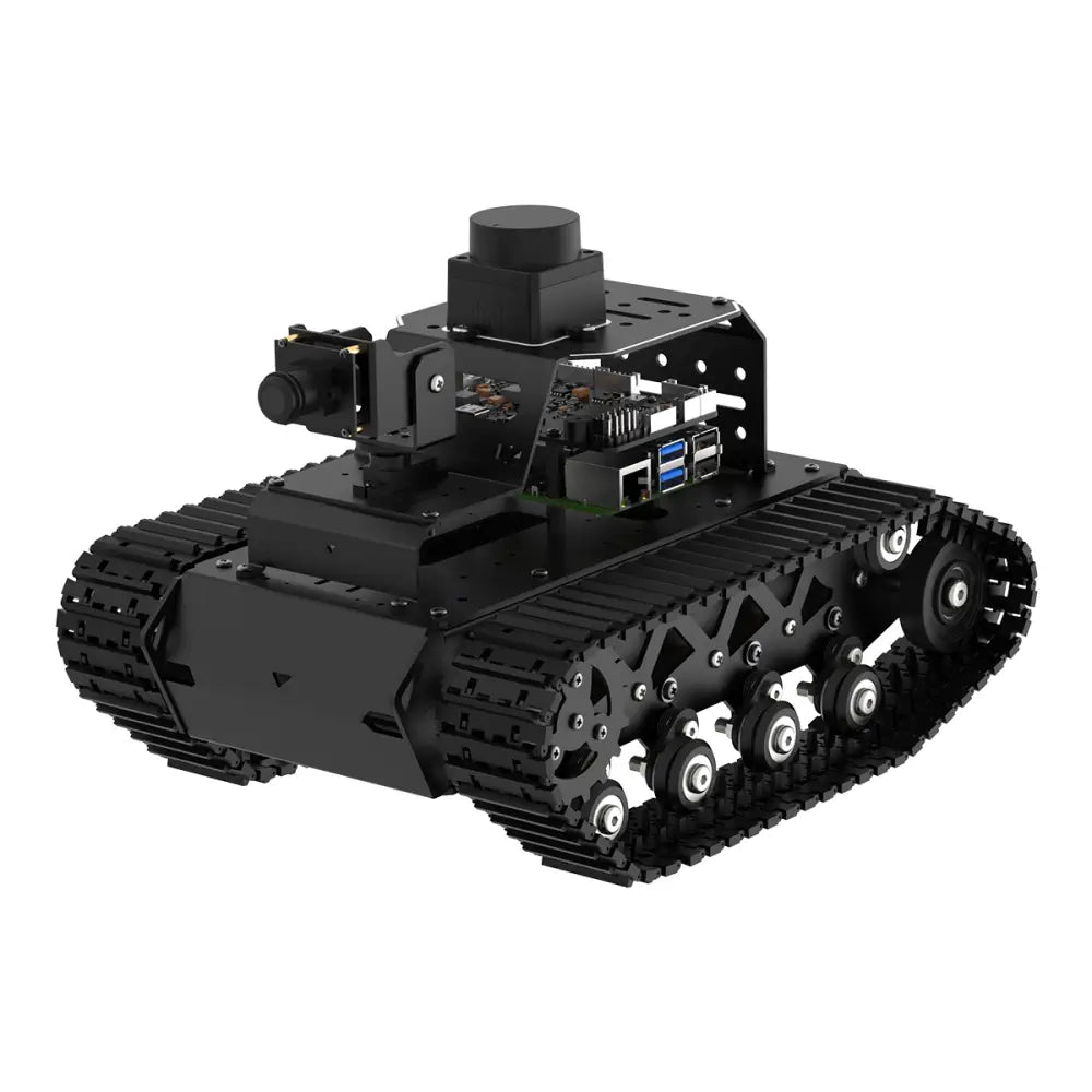 Hiwonder MentorPi T1 Raspberry Pi Robot Car – Tank Chassis, ROS2 AI Coding Robot with Large AI model ChatGPT, SLAM and Autonomous Driving (Starter Kit Without Raspberry Pi 5)