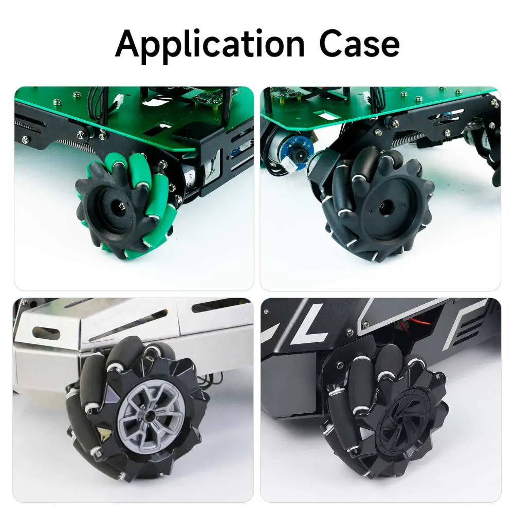 Yahboom Mecanum Wheel Kit for DIY robot or programmable smart car-60mm wheel (ABS) *4+TT coupling*4