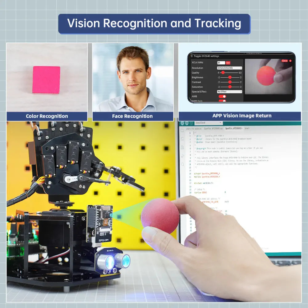 uHand UNO Open Source AI Bionic Robot Hand Support Somatosensory Control, Arduino Programming (Advanced Kit - Left Hand)