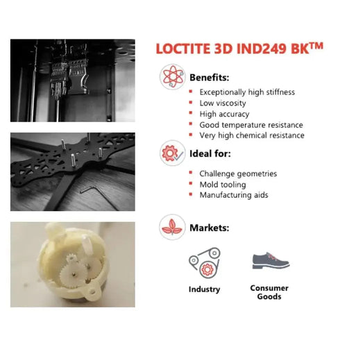 LOCTITE 3D IND249 Black High-Temperature and High-Strength Resin