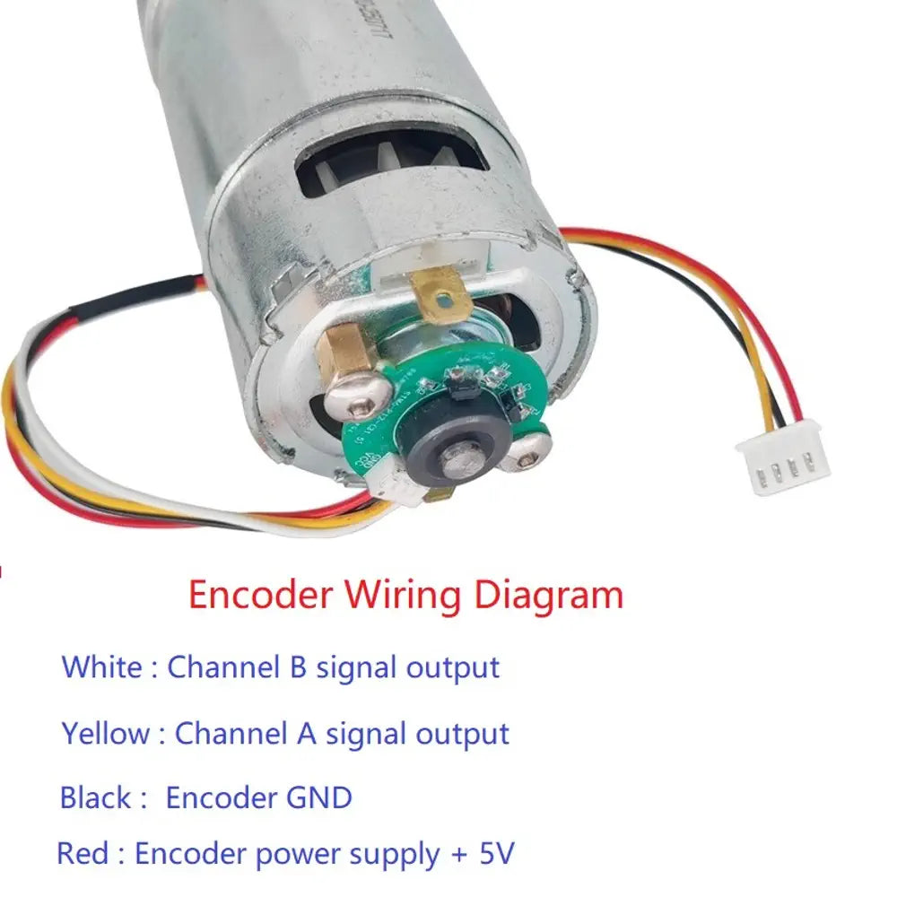 60D Brushed Planetary Gear Motor with encoder, 24V - 920RPM