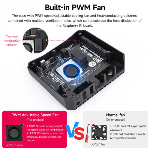 Argon ONE V3 Case for Raspberry Pi 5 with PWM cooling fan