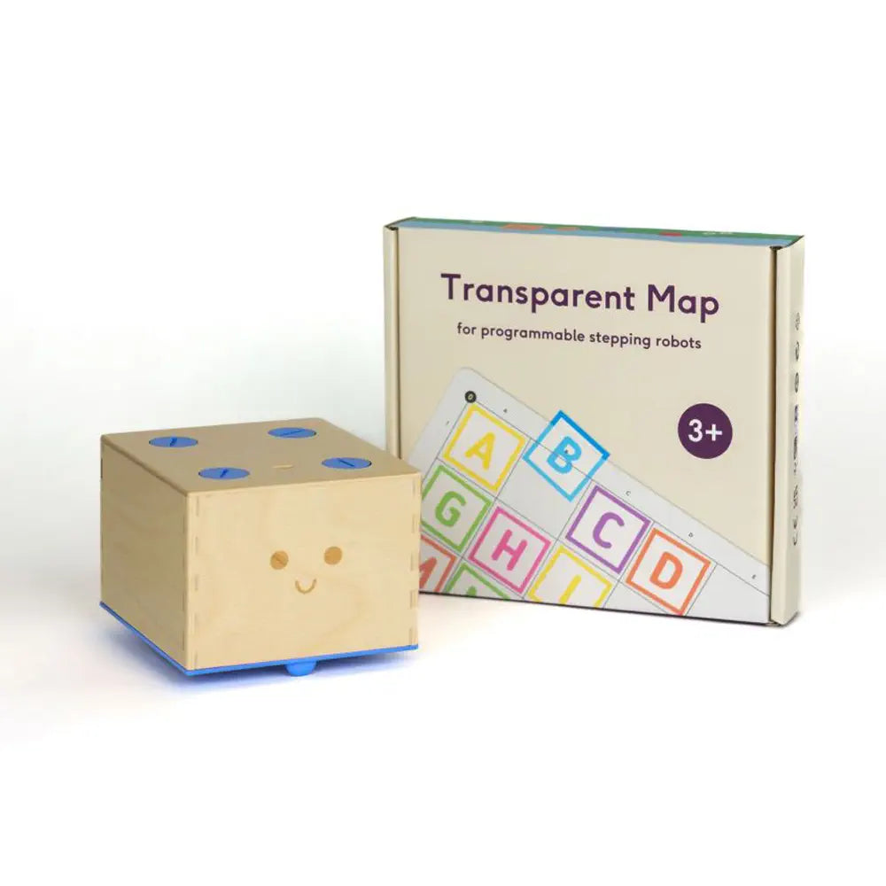 Primo Cubetto Coding Robot with Transparent Mat 6x6 Bundle Pack - Screen Free Programming - Hands on Coding Learning - STEM Educational Play Set for Kids | Age 3+